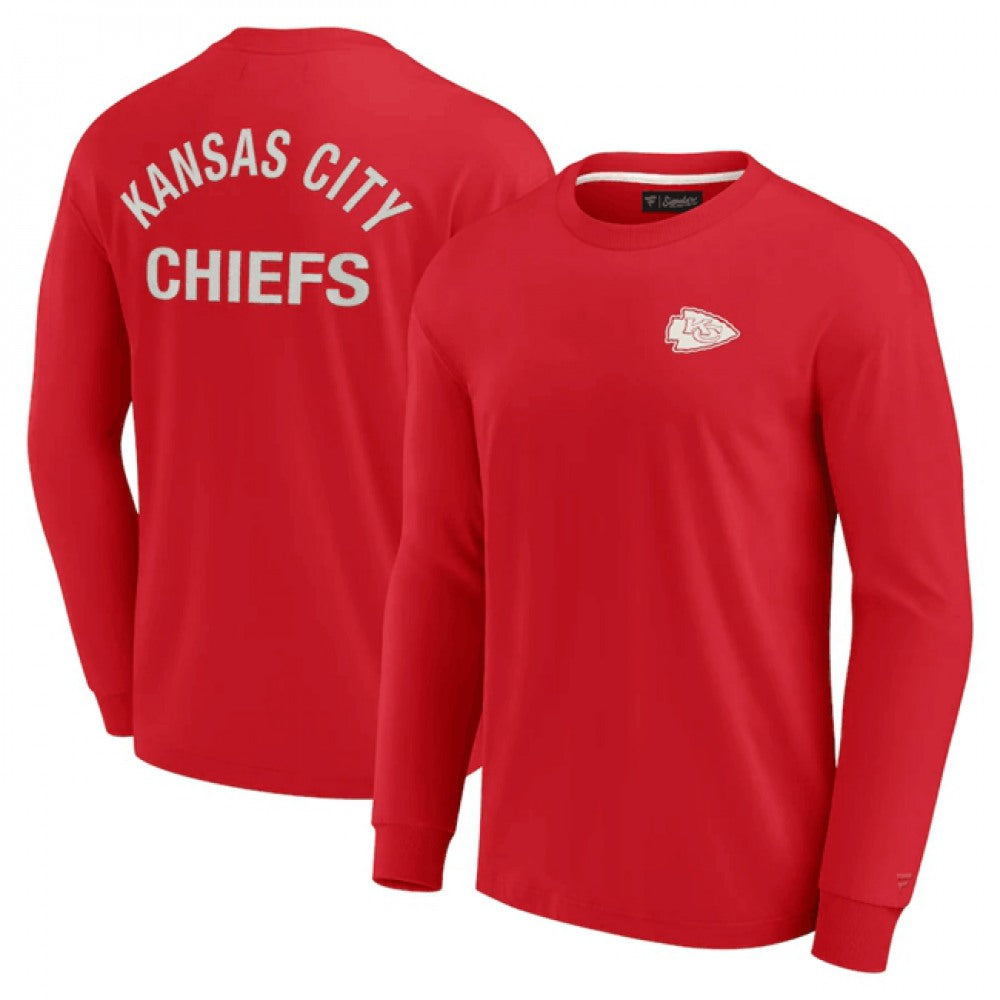 Men's Kansas City Chiefs Red Signature Unisex Super Soft Long Sleeve T-Shirt 