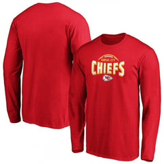 Men's Kansas City Chiefs Red Clamp Down Long Sleeve T-Shirt 