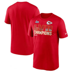 Men's Kansas City Chiefs Red Super Bowl LVII Champions Essential T-Shirt 