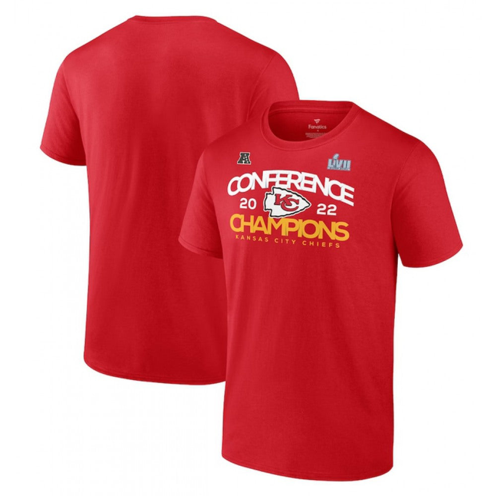 Men's Kansas City Chiefs Red 2022 AFC Champions Shadow Cast T-Shirt 
