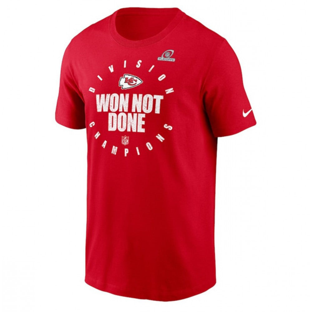 Men's Kansas City Chiefs Red Red 2020 AFC West Division Champions Trophy Collection NFL T-Shirt 