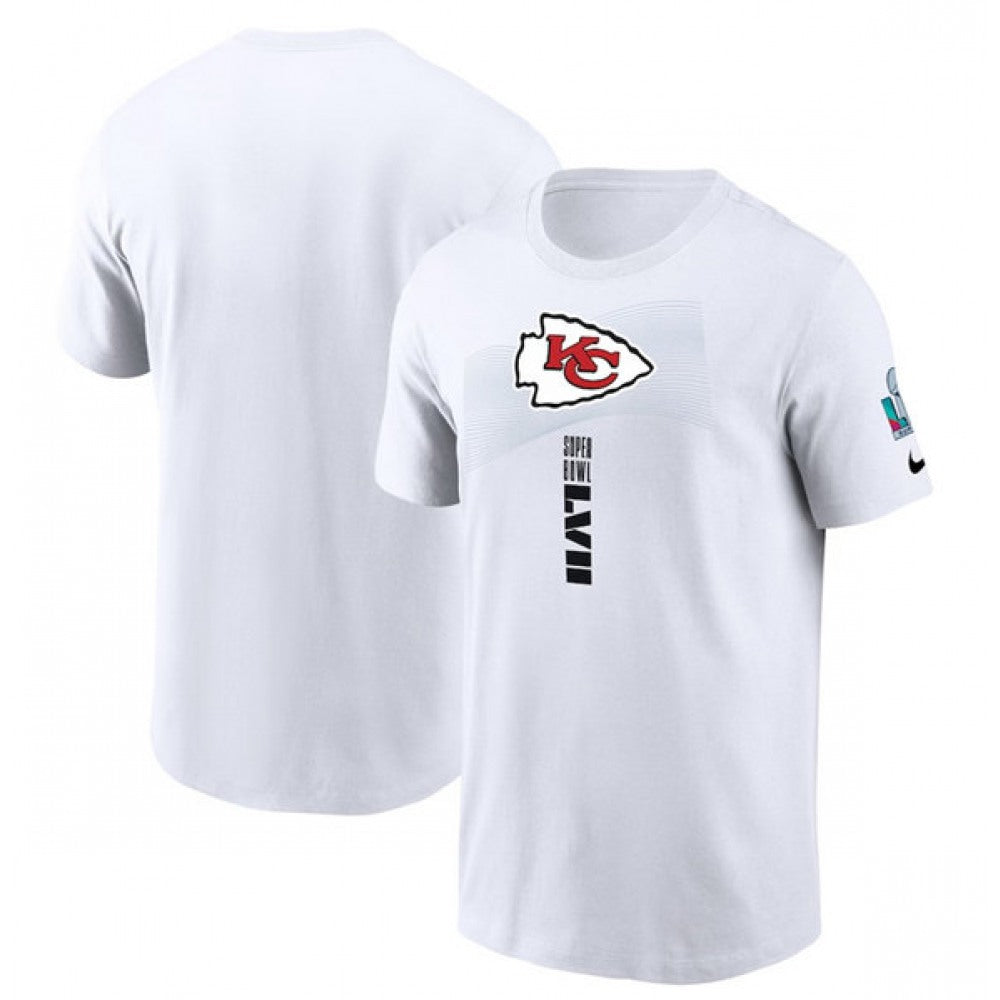 Men's Kansas City Chiefs White Super Bowl LVII Opening Night T-Shirt 