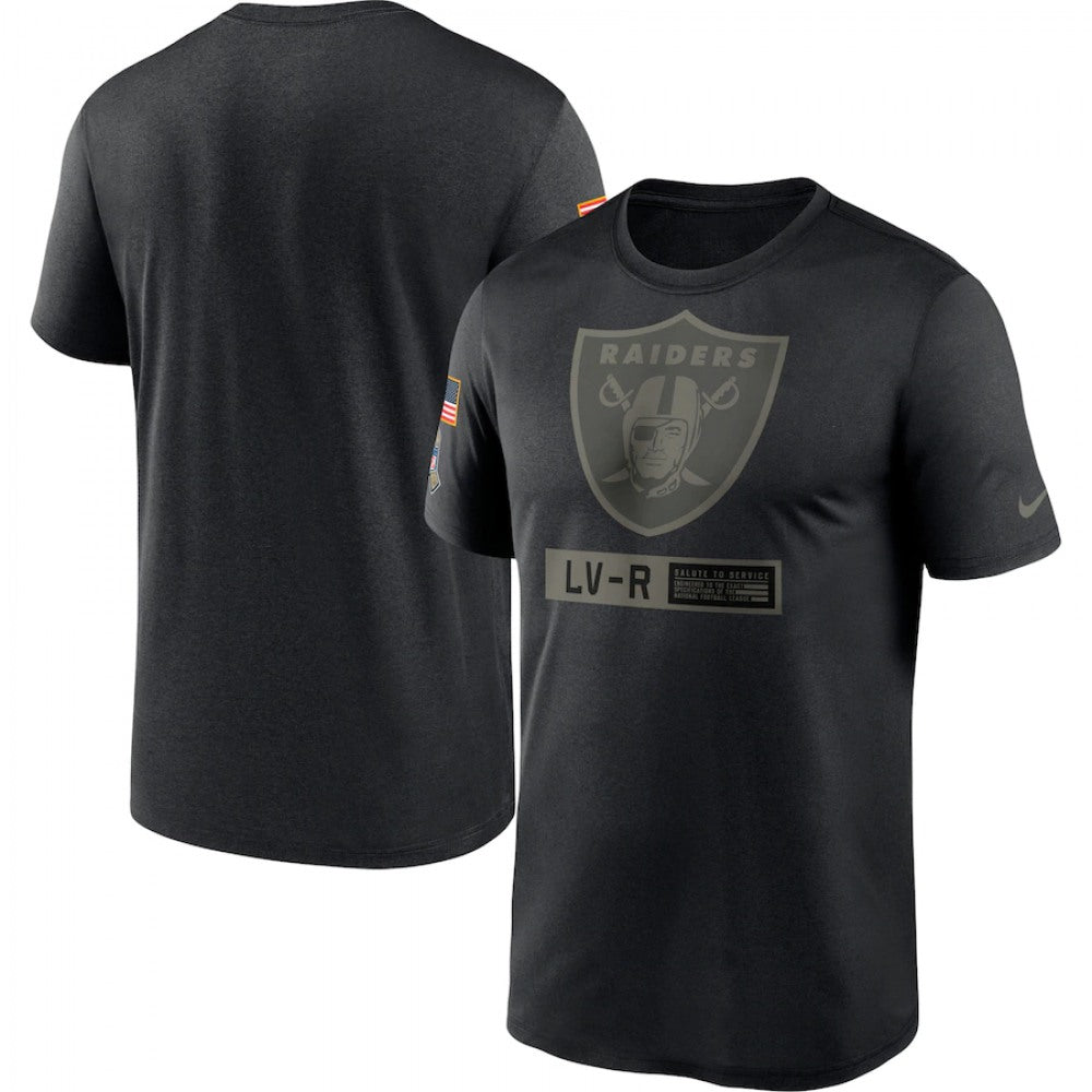 Men's Las Vegas Raiders 2020 Black Salute To Service Performance T-Shirt 
