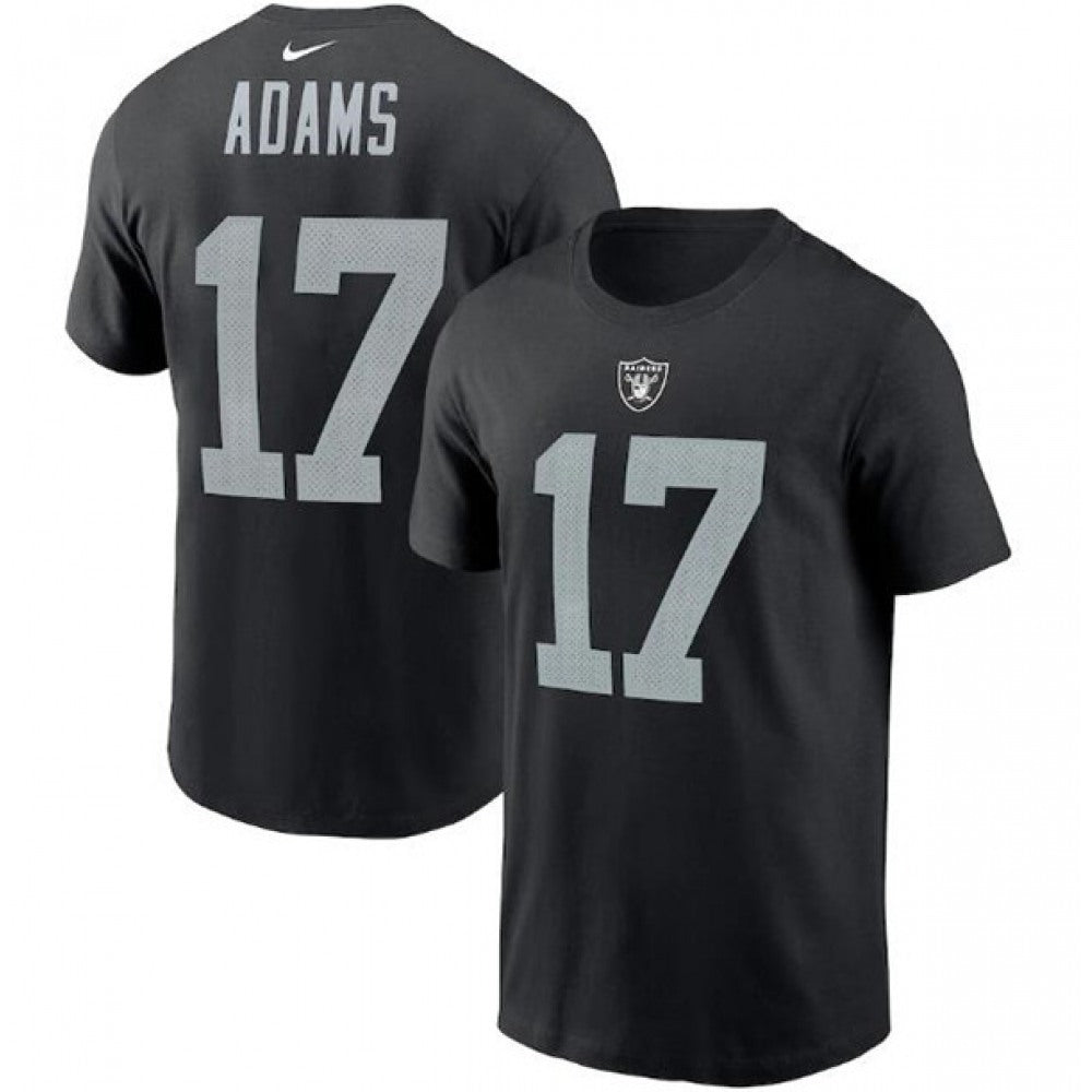 Men's Las Vegas Raiders #17 Davante Adams 2022 Black Name & Number T-Shirt 