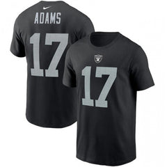 Men's Las Vegas Raiders #17 Davante Adams 2022 Black Name & Number T-Shirt 