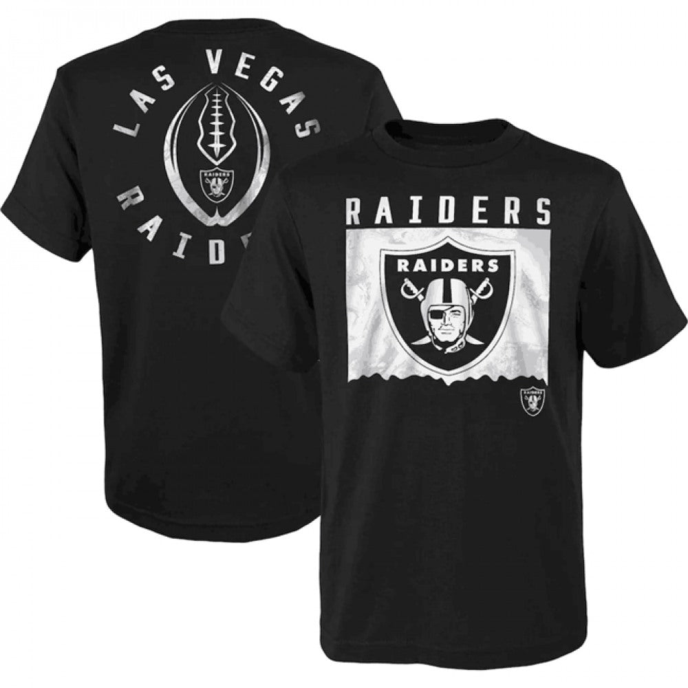Men's Las Vegas Raiders Black Preschool Liquid Camo Logo T-Shirt 