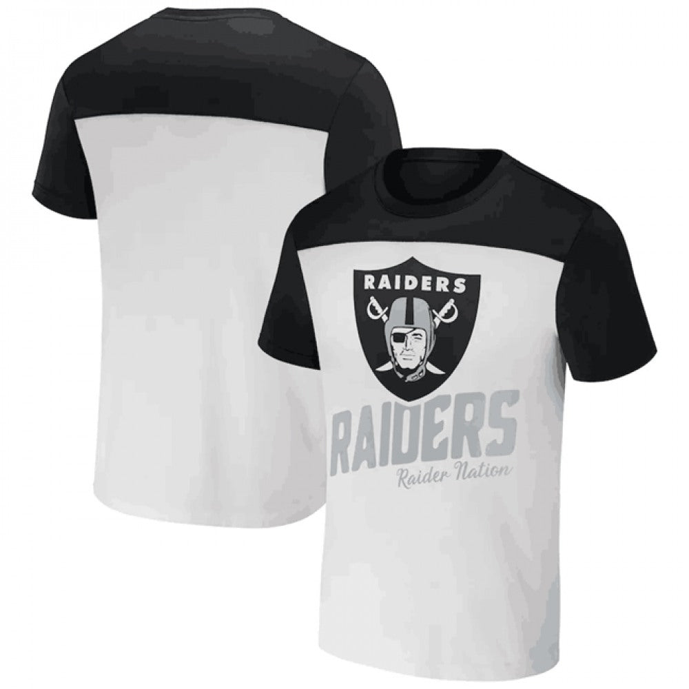 Men's Las Vegas Raiders Cream/Black x Darius Rucker Collection Colorblocked T-Shirt 