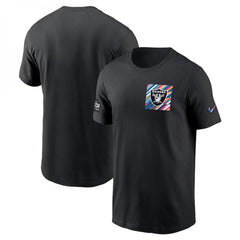 Men's Las Vegas Raiders Black 2023 Crucial Catch Sideline Tri-Blend T-Shirt 