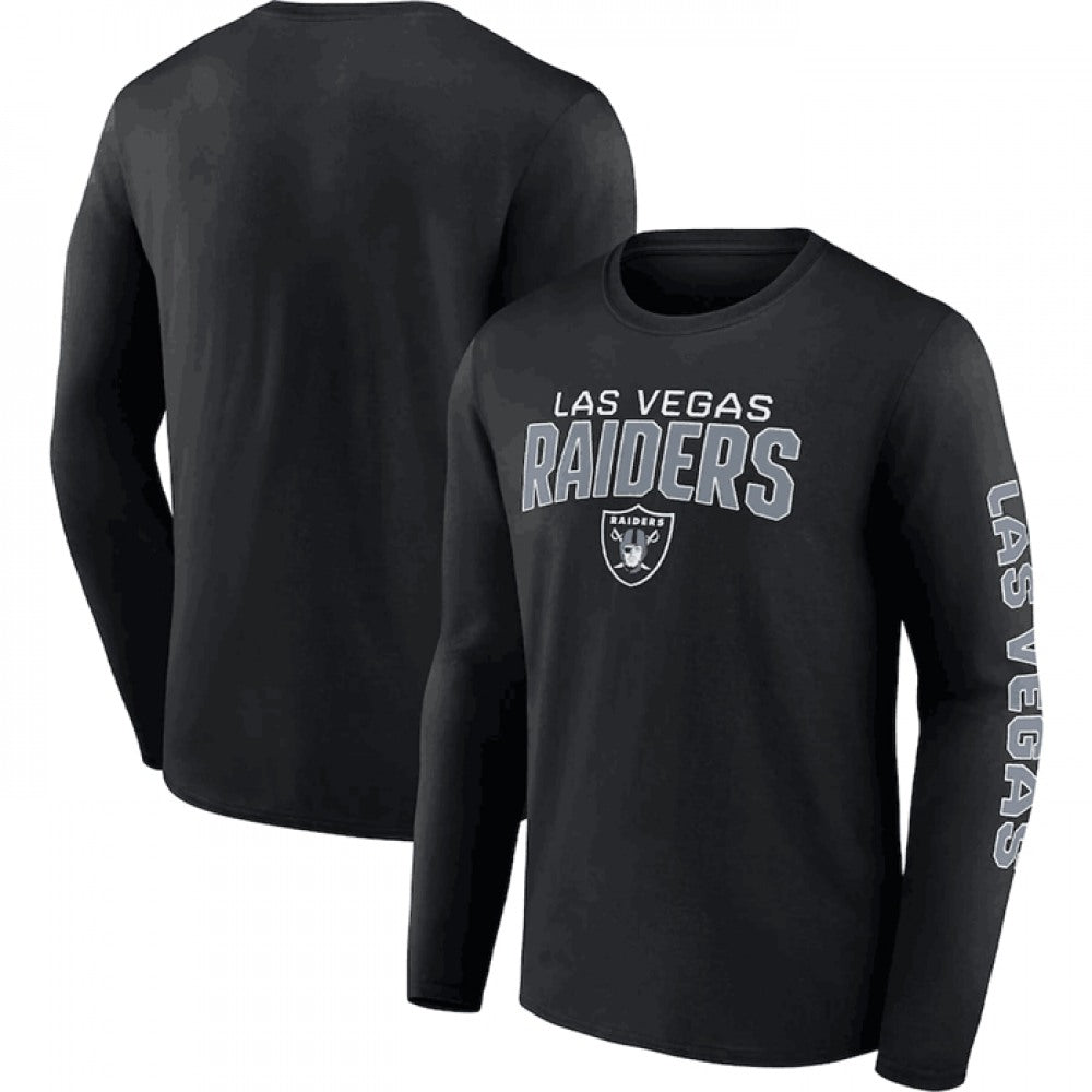 Men's Las Vegas Raiders Black Go the Distance Long Sleeve T-Shirt 