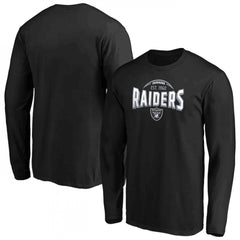 Men's Las Vegas Raiders Black Clamp Down Long Sleeve T-Shirt 