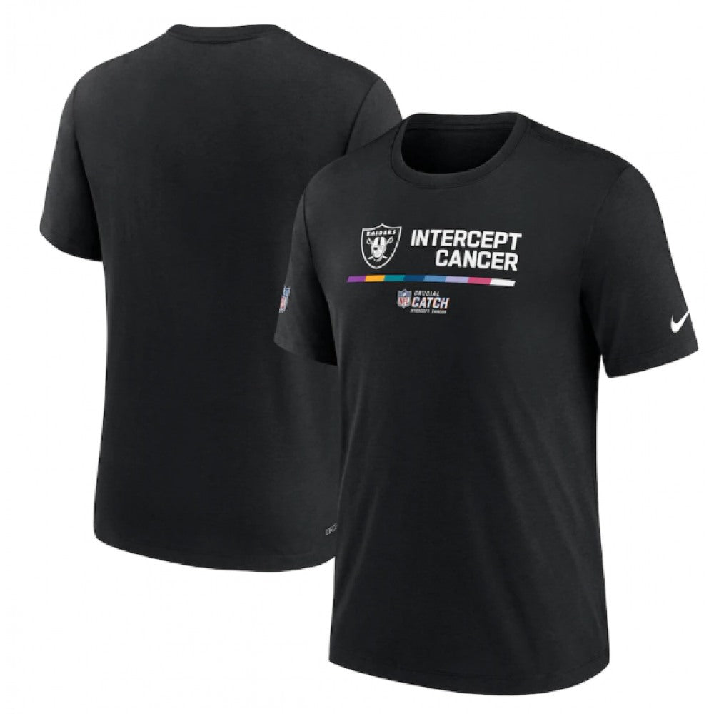 Men's Las Vegas Raiders 2022 Black Crucial Catch Performance T-Shirt 