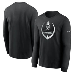 Men's Las Vegas Raiders Black Icon Legend Performance Long Sleeve T-Shirt 