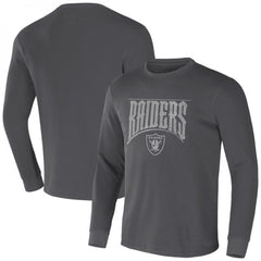 Men's Las Vegas Raiders X Darius Rucker Collection Charcoal Long Sleeve Thermal T-Shirt 