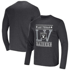 Men's Las Vegas Raiders Heathered Charcoal x Darius Rucker Collection Long Sleeve T-Shirt 