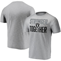 Men's Las Vegas Raiders Gray Stronger Together Space Dye T-Shirt 