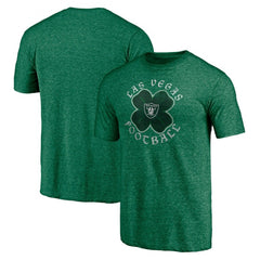Men's Las Vegas Raiders Kelly Green St. Patrick's Day Celtic Tri-Blend T-Shirt 