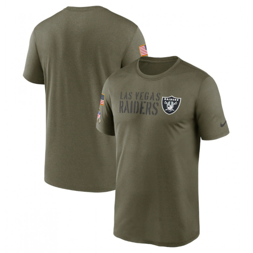 Men's Las Vegas Raiders Olive 2022 Salute to Service Legend Team T-Shirt 