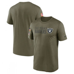Men's Las Vegas Raiders Olive 2022 Salute to Service Legend Team T-Shirt 