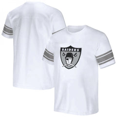 Men's Las Vegas Raiders White x Darius Rucker Collection Football Striped T-Shirt 