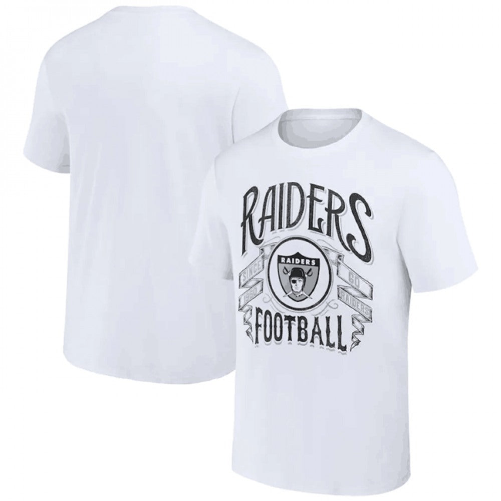 Men's Las Vegas Raiders White x Darius Rucker Collection Vintage Football T-Shirt 