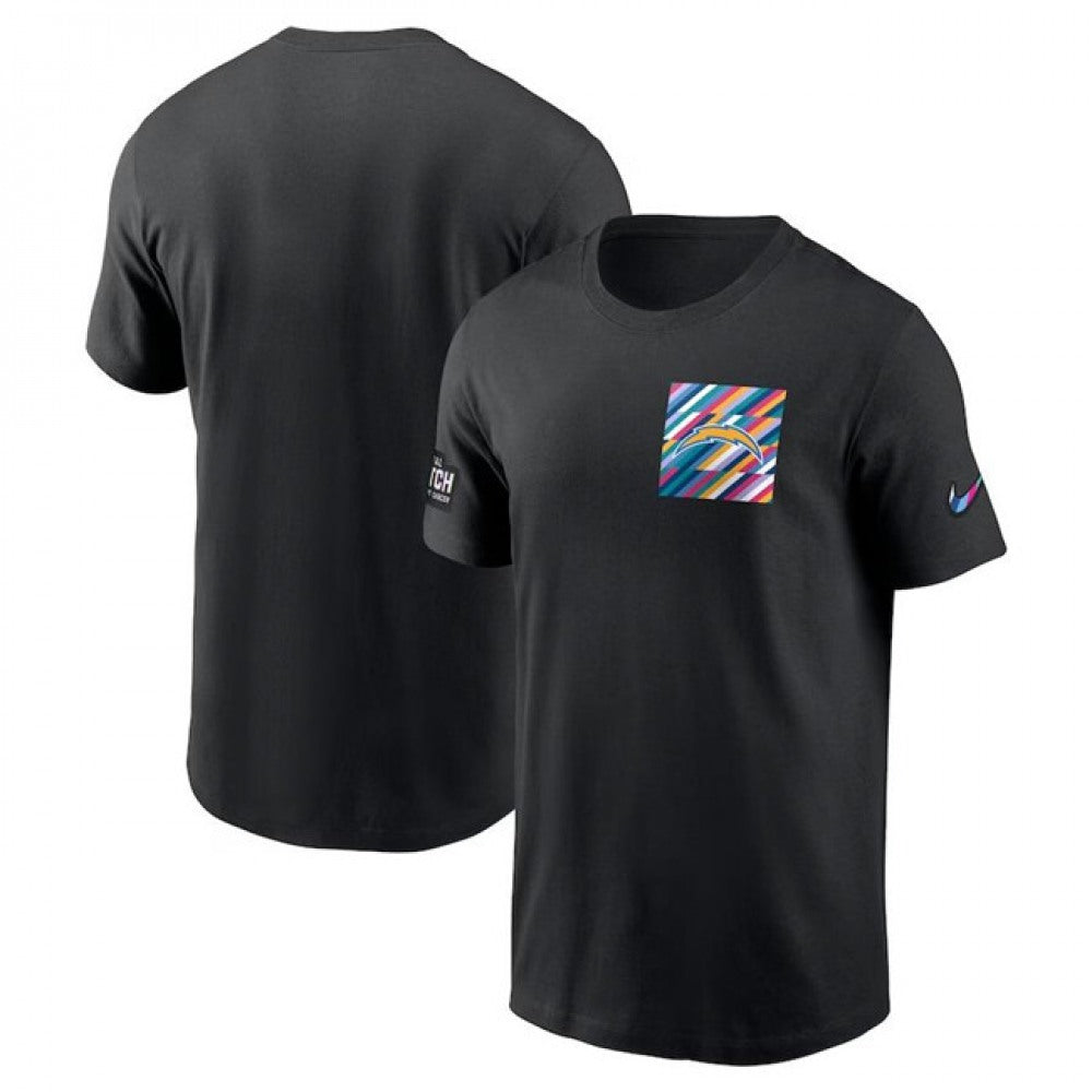 Men's Los Angeles Chargers Black 2023 Crucial Catch Sideline Tri-Blend T-Shirt 