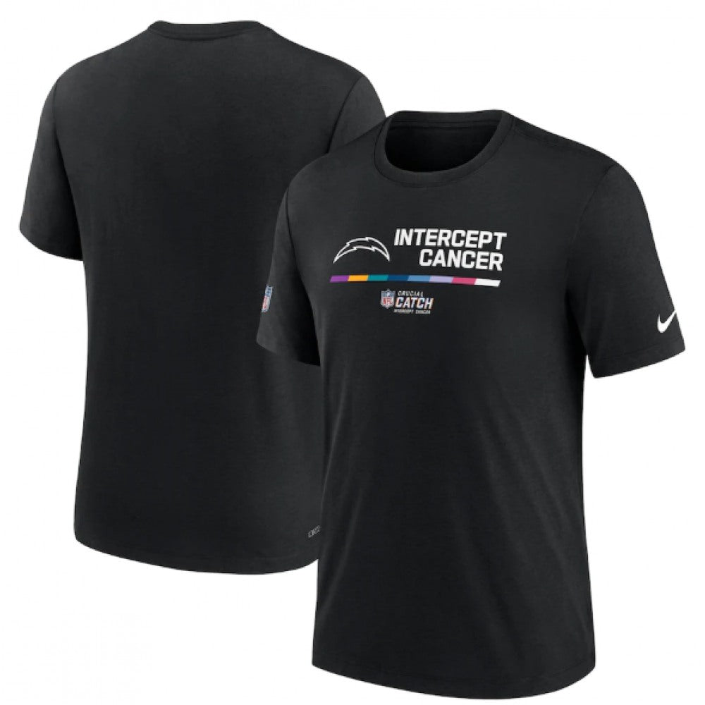 Men's Los Angeles Chargers 2022 Black Crucial Catch Performance T-Shirt 