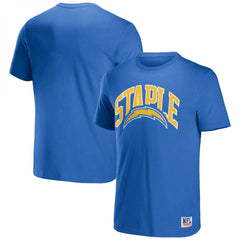 Men's Los Angeles Chargers x Staple Light Blue  Logo Lockup T-Shirt 