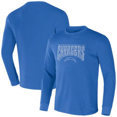 Men's Los Angeles Chargers X Darius Rucker Collection Blue Long Sleeve Thermal T-Shirt 