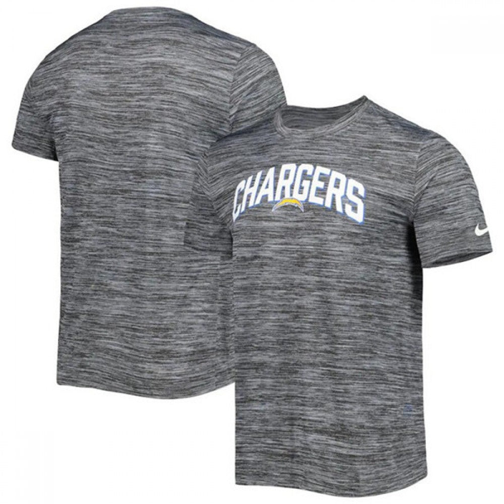 Men's Los Angeles Chargers Heather Gray Sideline Velocity Stack Performance T-Shirt 