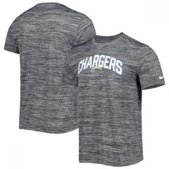Men's Los Angeles Chargers Heather Gray Sideline Velocity Stack Performance T-Shirt 