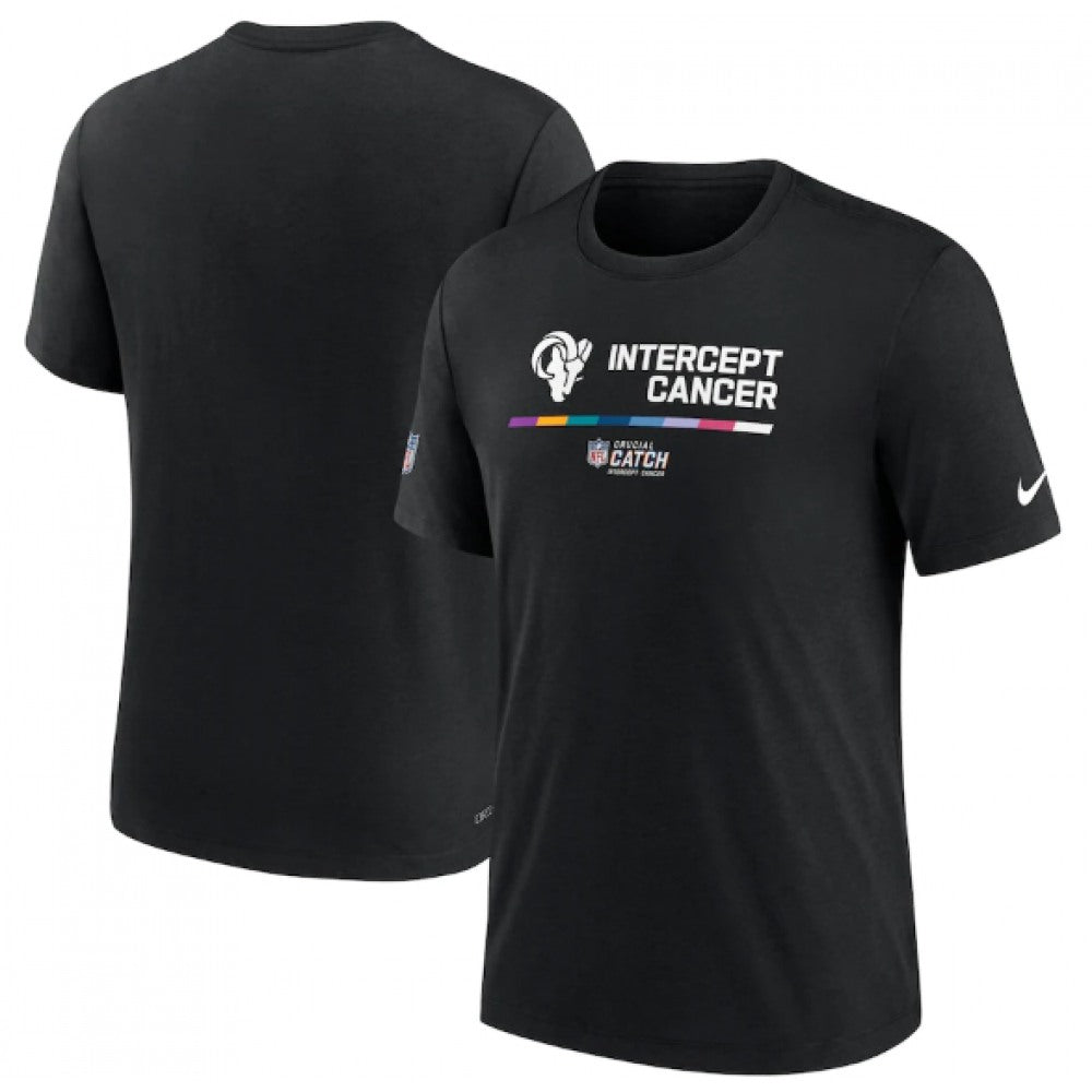 Men's Los Angeles Rams 2022 Black Crucial Catch Performance T-Shirt 