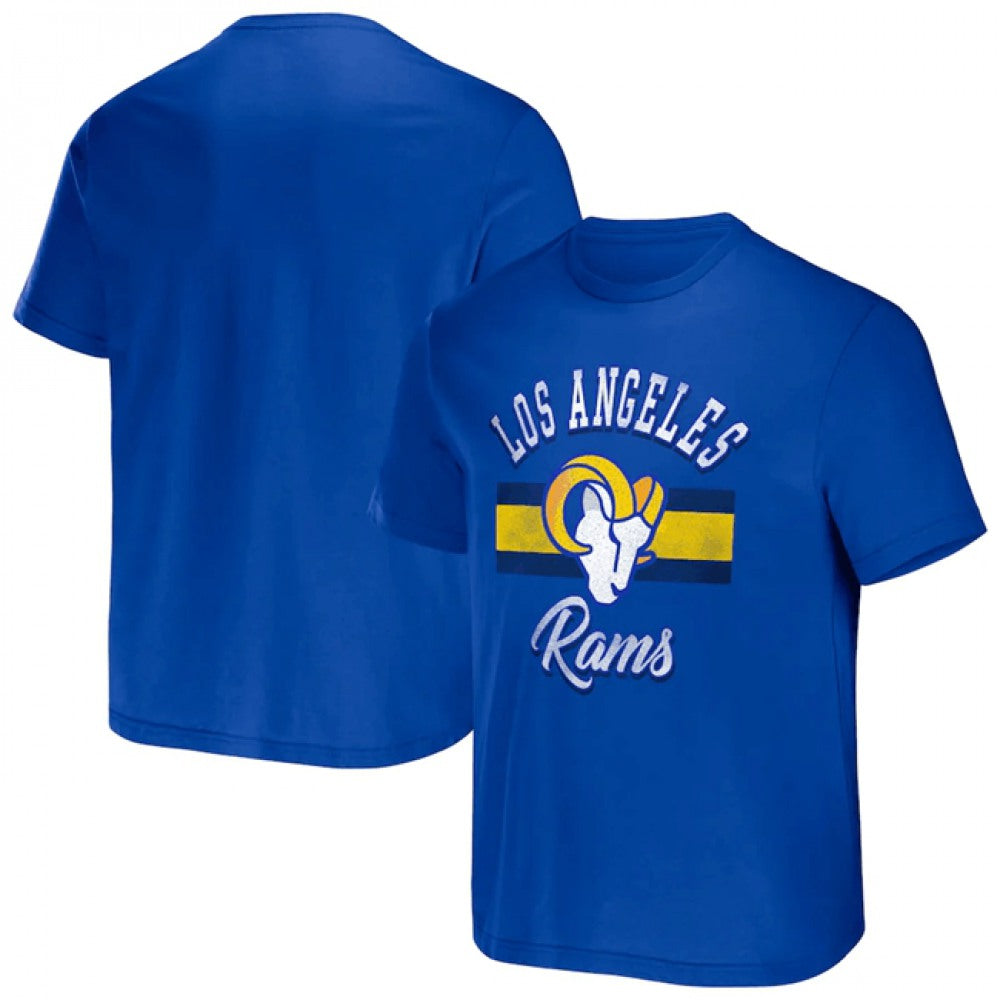Men's Los Angeles Rams Blue x Darius Rucker Collection Stripe T-Shirt 