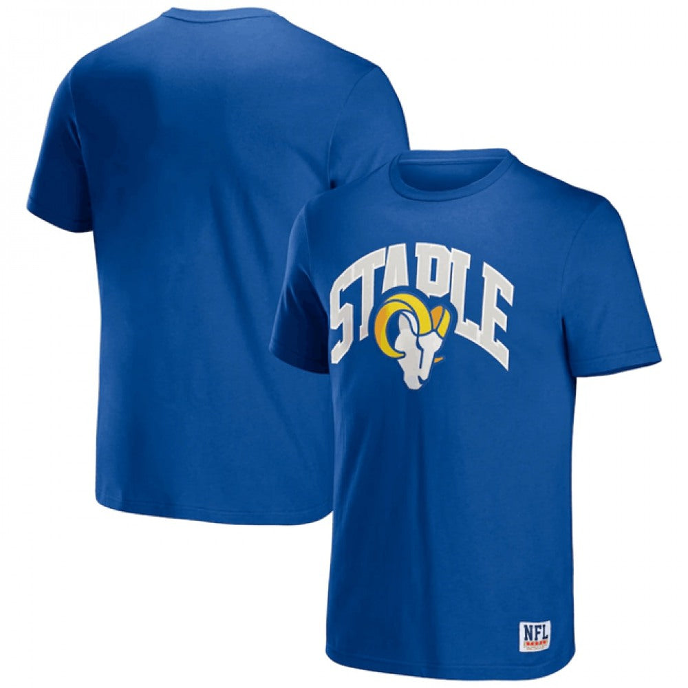 Men's Los Angeles Rams x Staple Blue Logo Lockup T-Shirt 