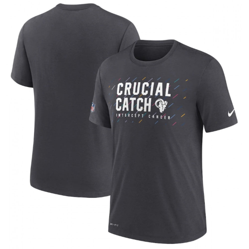 Men's Los Angeles Rams Charcoal 2021 Crucial Catch Performance T-Shirt 