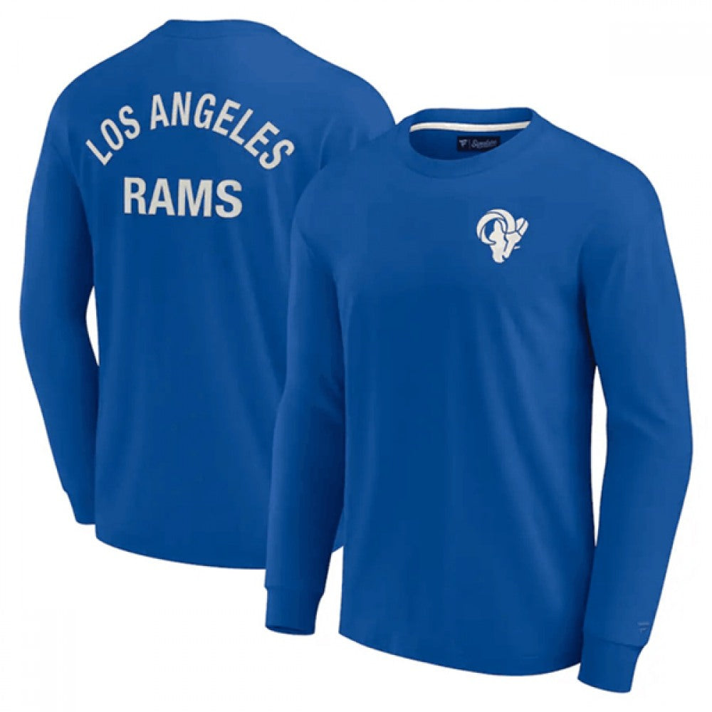 Men's Los Angeles Rams Royal Signature Unisex Super Soft Long Sleeve T-Shirt 