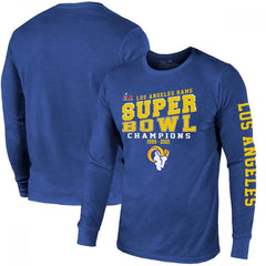 Men's Los Angeles Rams 2022 Royal Super Bowl LVI Champions Long Sleeve T-Shirt 