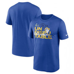 Men's Los Angeles Rams 2022 Royal Super Bowl LVI Champions Slogan T-Shirt 