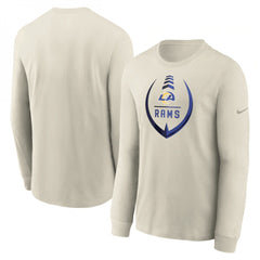 Men's Los Angeles Rams Cream Icon Legend Performance Long Sleeve T-Shirt 