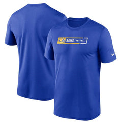 Los Angeles Rams Royal Fan Gear Legend Football Performance T-Shirt 