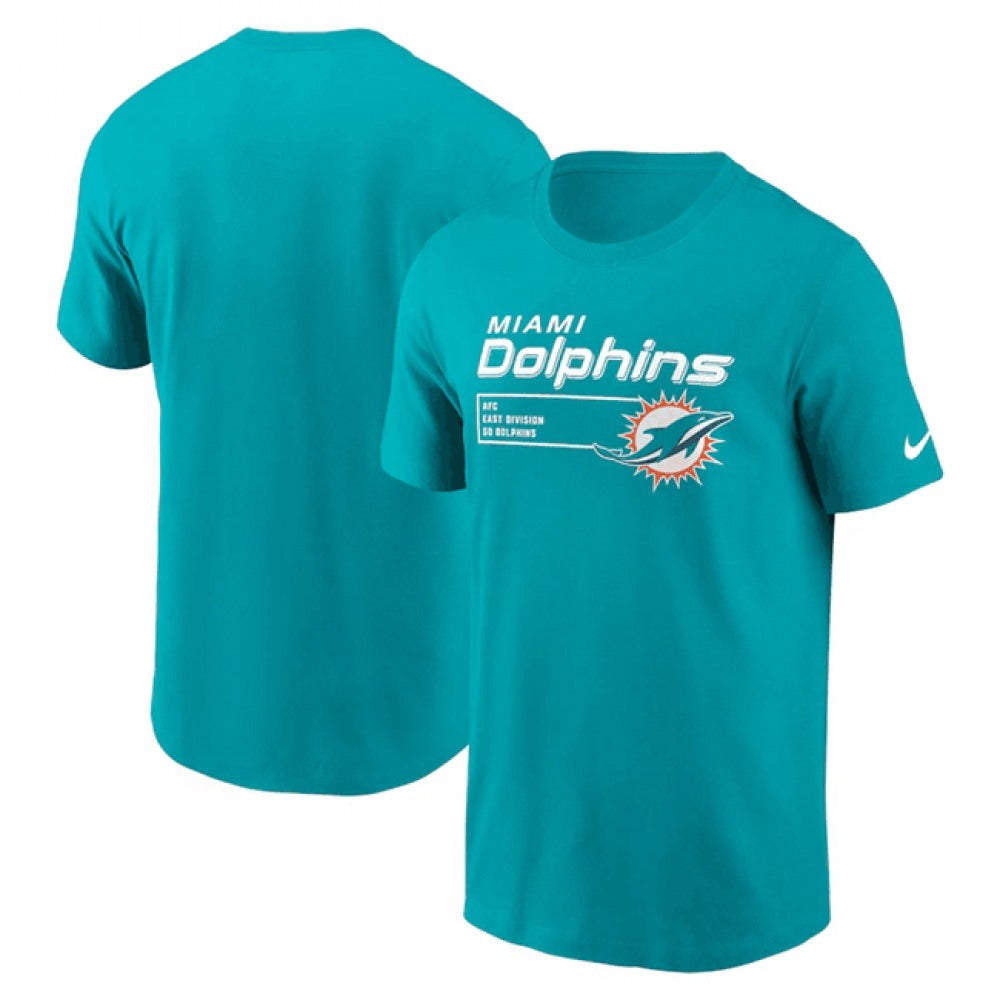 Men's Miami Dolphins Aqua Division Essential T-Shirt 