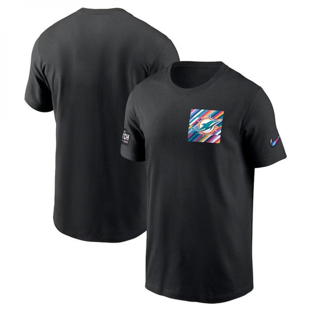 Men's Miami Dolphins Black 2023 Crucial Catch Sideline Tri-Blend T-Shirt 