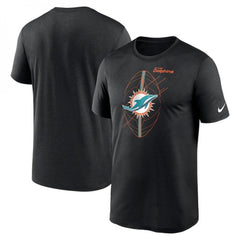 Men's Miami Dolphins Black Legend Icon Performance T-Shirt 