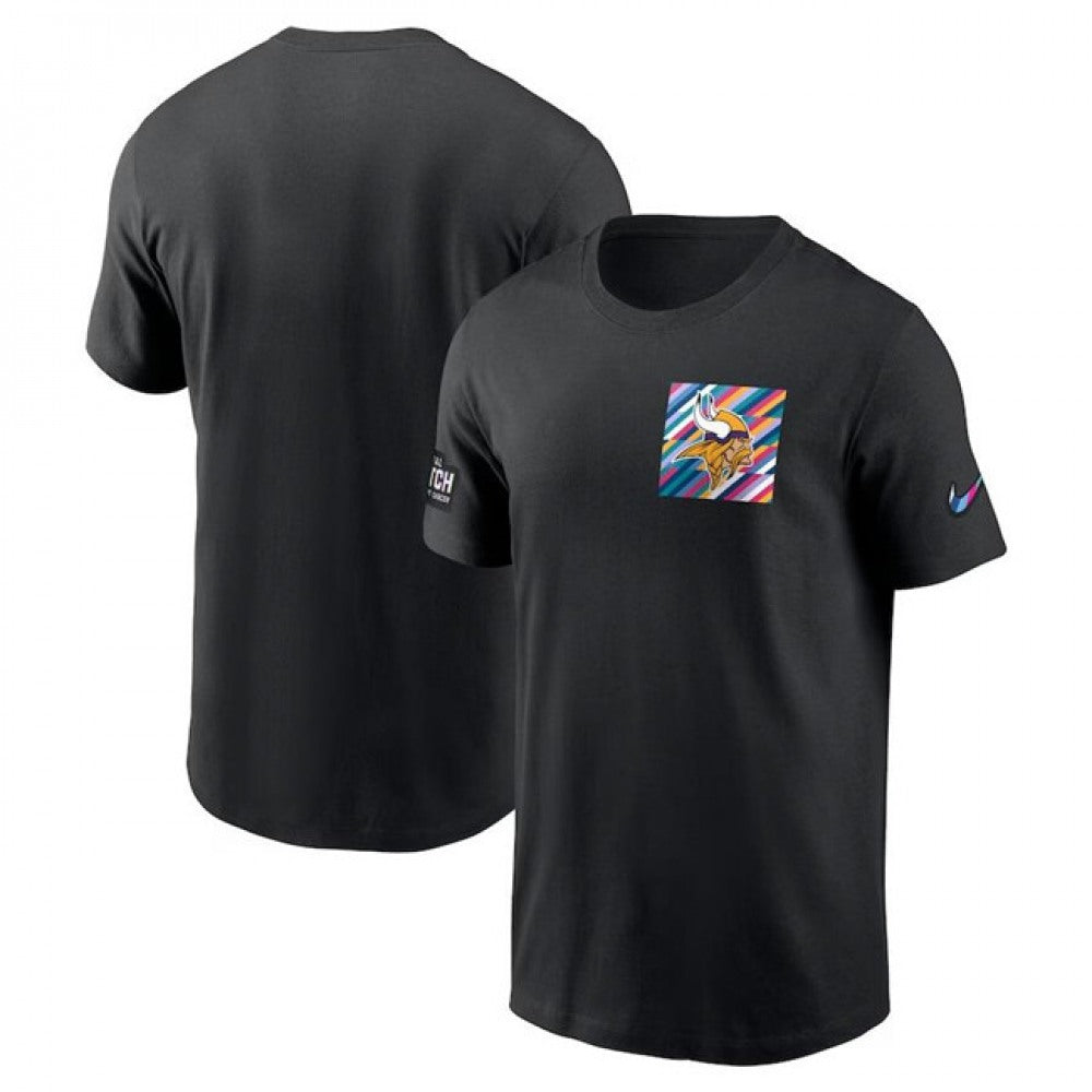 Men's Minnesota Vikings Black 2023 Crucial Catch Sideline Tri-Blend T-Shirt 