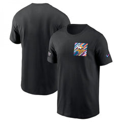 Men's Minnesota Vikings Black 2023 Crucial Catch Sideline Tri-Blend T-Shirt 