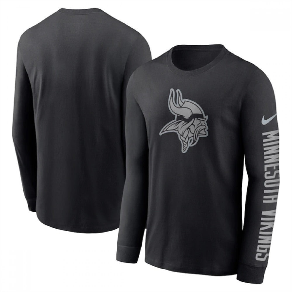Men's Minnesota Vikings Black Long Sleeve T-Shirt 