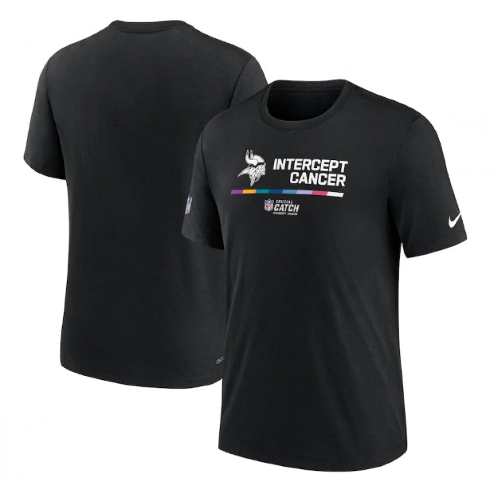Men's Minnesota Vikings 2022 Black Crucial Catch Performance T-Shirt 