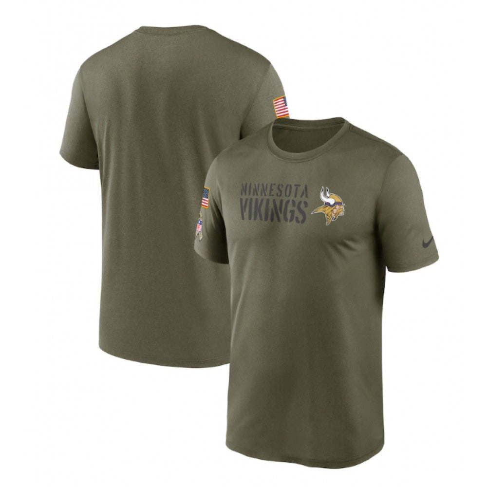 Men's Minnesota Vikings Olive 2022 Salute to Service Legend Team T-Shirt 