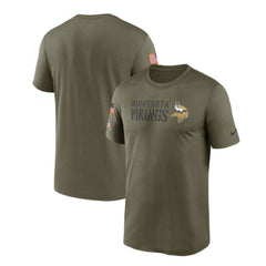 Men's Minnesota Vikings Olive 2022 Salute to Service Legend Team T-Shirt 