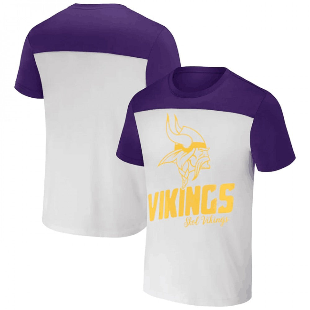 Men's Minnesota Vikings Cream/Purple x Darius Rucker Collection Colorblocked T-Shirt 