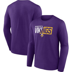 Men's Minnesota Vikings Purple One Two Long Sleeve T-Shirt 
